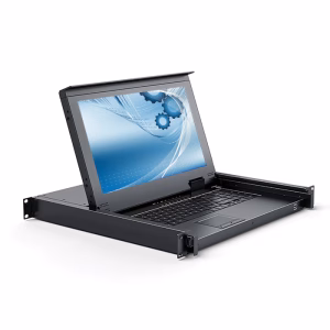 VARITO 8 Port KVM Switches Console with 17" Monitor