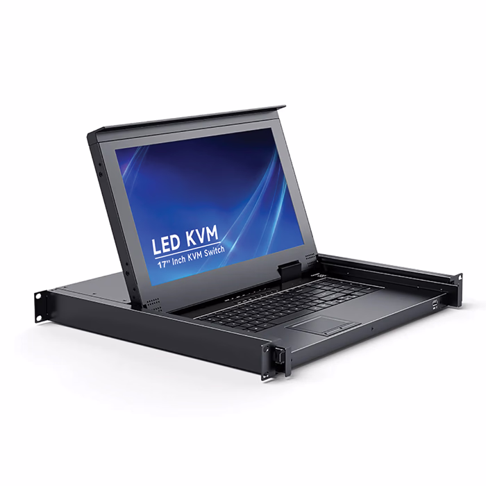 VARITO 8 Port KVM Switches Console with 17" Monitor