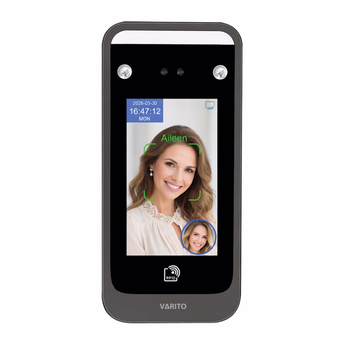 VARITO AI06F AI-Powered Face Recognition Device for biometric access control and secure identity verification.
