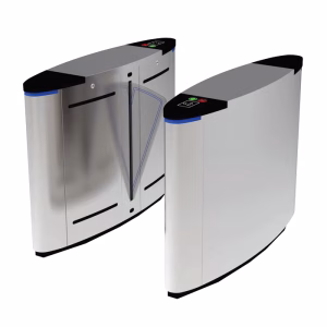 VARITO VT-H203 Half-Height Flap Barrier Turnstile with automatic glass flaps for secure pedestrian access control