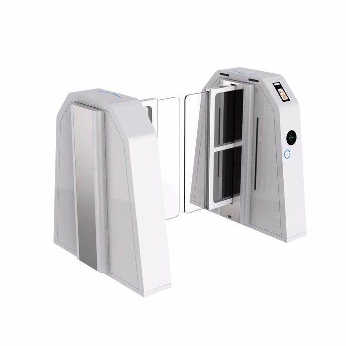 VARITO VT-P663 Glass Turnstile Sliding Gate with automatic sliding glass barriers for secure pedestrian access control