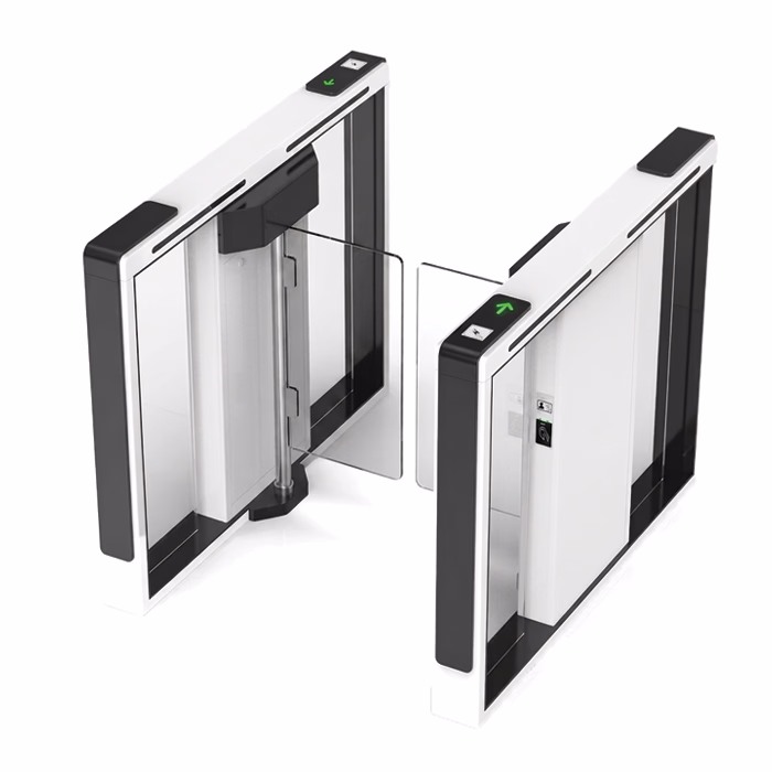 VARITO VT-Q70 Optical Speed Gate with infrared sensors and automatic glass barriers for contactless pedestrian access control