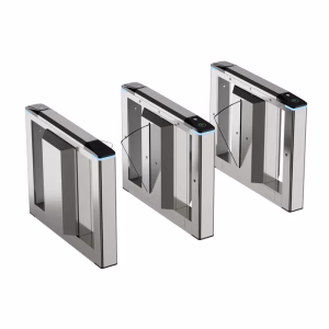 VARITO VT-T313 Pedestrian Flap Barrier Gate with automatic glass flaps for secure pedestrian access control