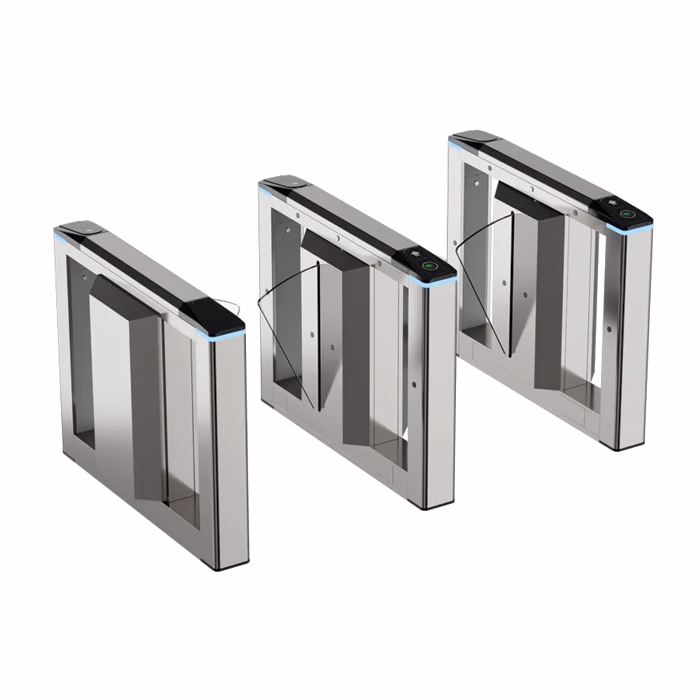 VARITO VT-T313 Pedestrian Flap Barrier Gate with automatic glass flaps for secure pedestrian access control