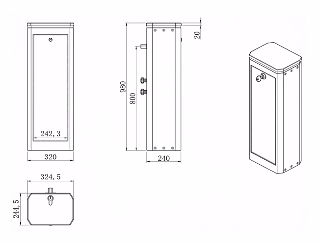 VARITO VCB-DCY6L Boom Barrier Gate